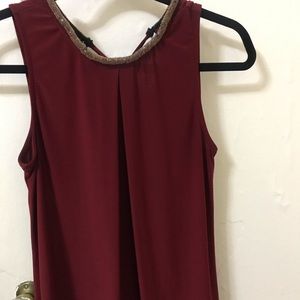 Burgundy Maroon Sleeveless Top Size S like new